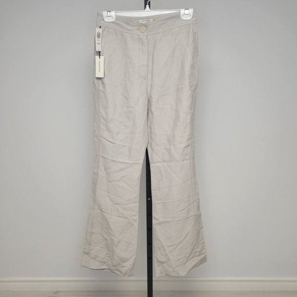 Aritzia Babaton Dara High Waist Linen Blend Pant Lilac Fog - Picture 2 of 9